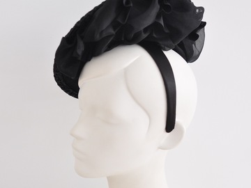 For Sale: Silk + Ribbon Disc Headpiece