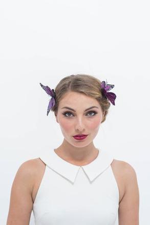 Butterfly in Clip SMALL in Purple