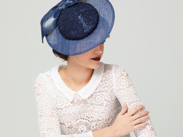 For Sale: Under the Sun in Navy with leather bow