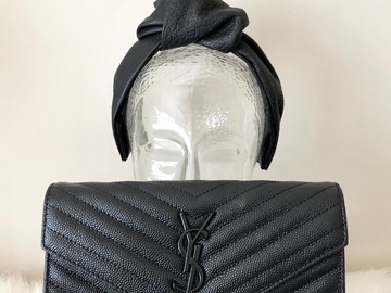 For Rent: Black Leather Knot Turban Headband