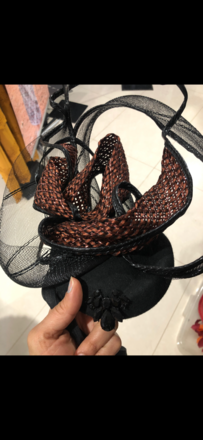 Gorgeous black and bronze  Percher by Sonlia Millinery 