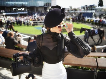 For Rent: Black Beret with Bow