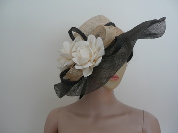 For Sale: Asymmetrical Sinamay Floppy Brim Hat