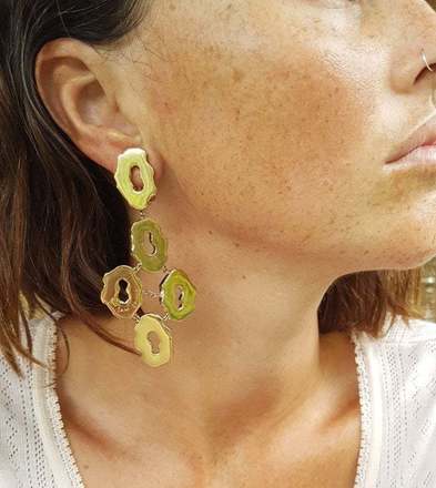 Yves Saint Laurent Gold clip on earrings