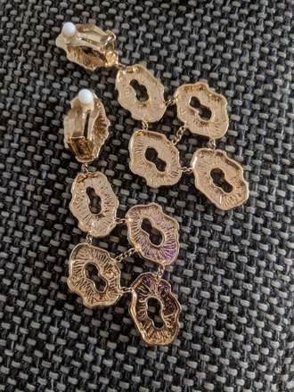 Yves Saint Laurent Gold clip on earrings