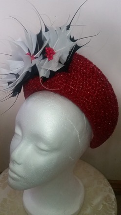 Red straw halo crown