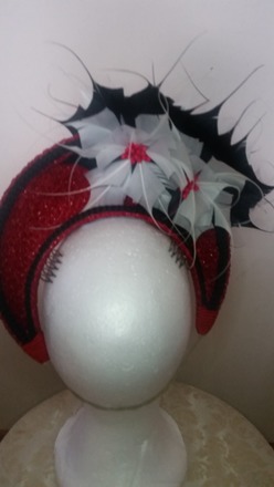 Red straw halo crown