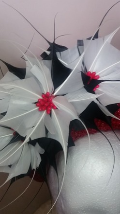 Red straw halo crown