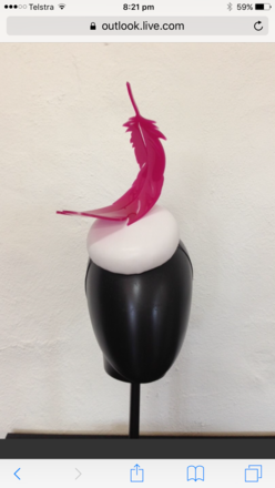 Reny Kestel Perspex Feather Hat