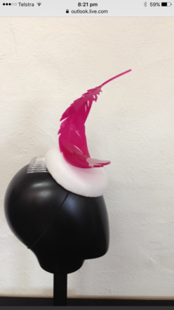 Reny Kestel Perspex Feather Hat