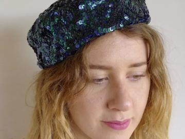 For Sale: Vintage sequin beret