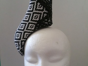 For Sale: Bespoke black & white fascinator