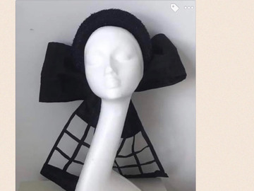 For Rent: Ali Moore Millinery Black Bonnet 