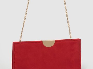 For Sale: Brand New Red Suedette Clutch Bag