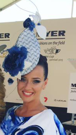 Amazing blue and white head piece