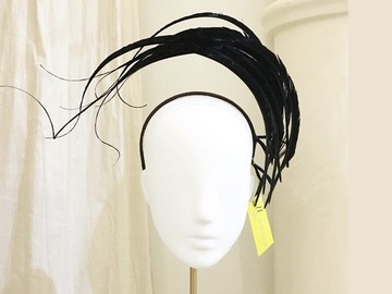 For Rent: 'NOIR' Black Feather Halo Crown by Kim Wiebenga
