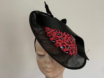 For Sale: Black with red Leopard print