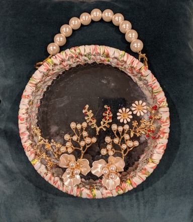Fairytale Clear Round Bag with Pearl Handle