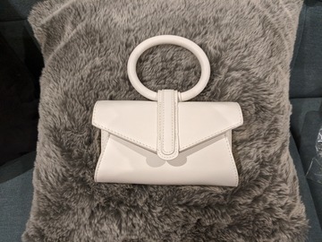 For Rent: Mini White Bag With Hoop Handle