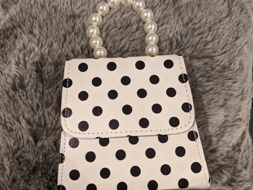 For Rent: Dotted Bag with Pearl Handle