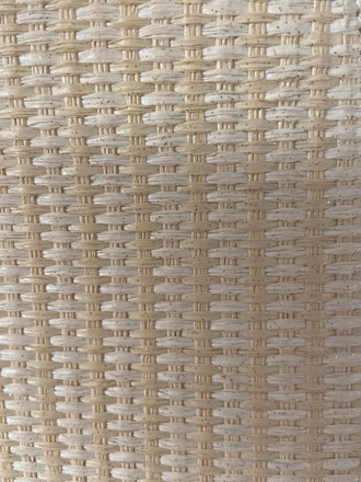 Straw clutch with gold detail 