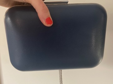 For Rent: Olga Berg Navy Pod Clutch 