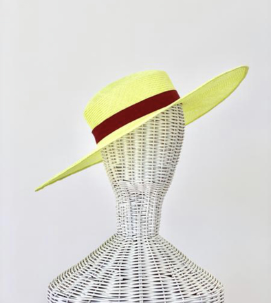 Neon Yellow Wide Brim + Hat Band 