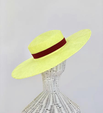 Neon Yellow Wide Brim + Hat Band 