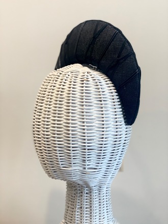Black Croissant Halo w Leather Detail