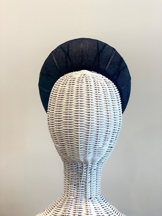 Black Croissant Halo w Leather Detail