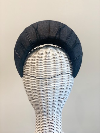 Black Croissant Halo w Leather Detail