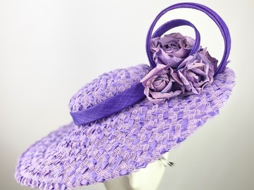 For Sale: Purple Woven Braid Boater