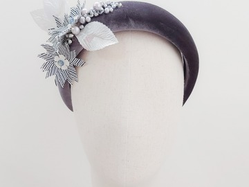 For Sale: Grey Velvet Hairband
