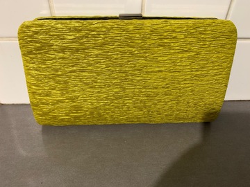 For Rent: Chartreuse Textured Fabric Clutch 