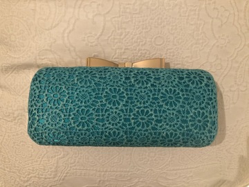 For Rent: Lace Blue Clutch