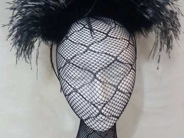 For Sale: Black and White Ostrich Feather headband
