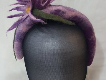 For Sale: Hand felted purple crocus flowers on padded headband