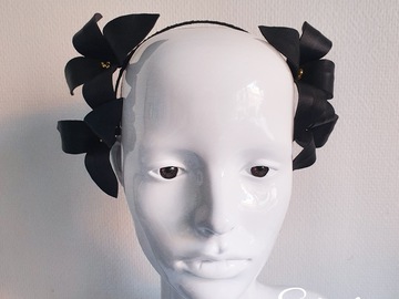 For Sale: Black leather headband 