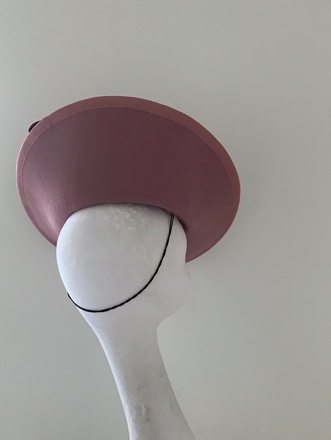 Dusky pink and burgundy hat