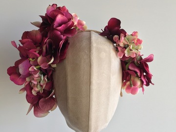 For Sale: Burgundy & pink flower headpiece 