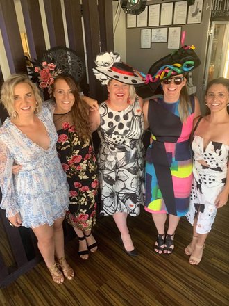 With Grace Millinery floral halo crown 