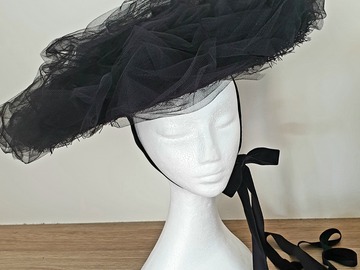 For Sale: Mimi Jane "Victoria" Tulle Wide Brim Hat (new)