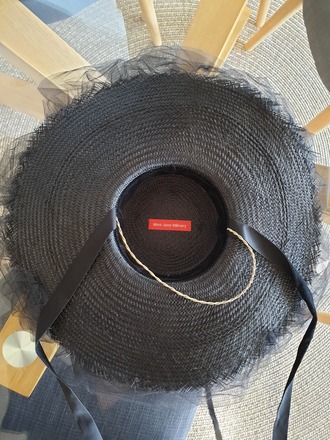 Mimi Jane "Victoria" Tulle Wide Brim Hat (new)