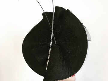 For Sale: Donatella - Black and Cream Parisisal Hat 