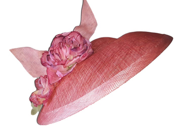 For Sale: Coral Dior-style Tilt Hat