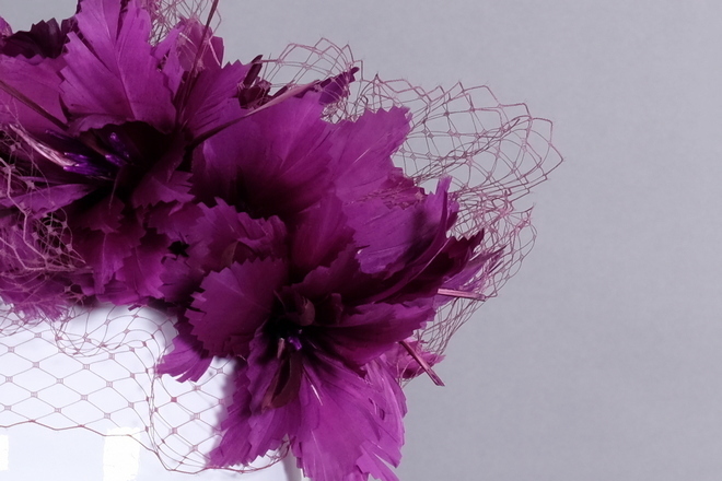 Magenta Feather FlowerHeadband