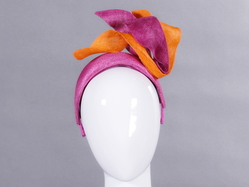 For Sale: Fuchsia and Orange Headband