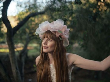 For Sale: Rose Crown: Sculpted Crinoline Headpiece