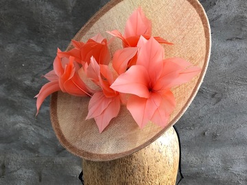 For Sale: Tan Saucer Fascinator