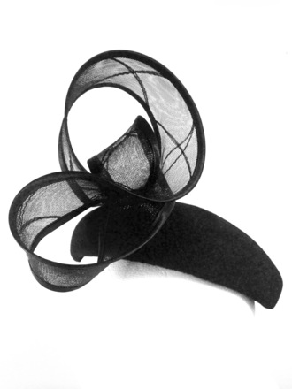 Black Fur Felt with Sculptural Trim